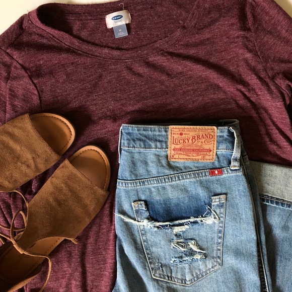 Old Navy Tops - 🐙 Old Navy | Long Sleeve Magenta Top